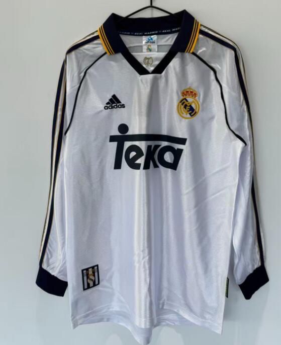 AAA Quality Real Madrid 98/00 Home Long Soccer Jersey
